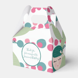 Snygg sjöjungfru rosa och grön konfetti presentaskar