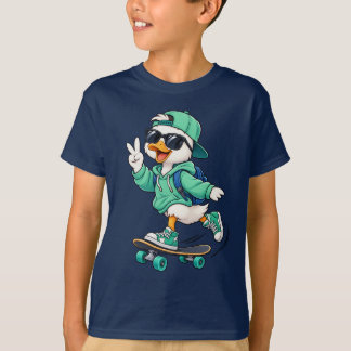 Snygg Skater Anka T-Shirt – Trendig Streetwear Ani