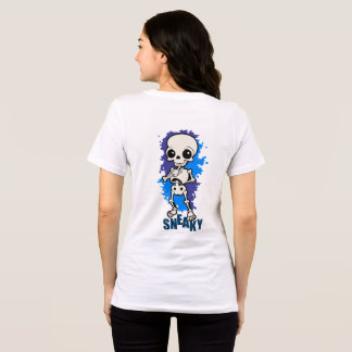 Snygg Skelett Kvinnors Halloween T-Shirt | S