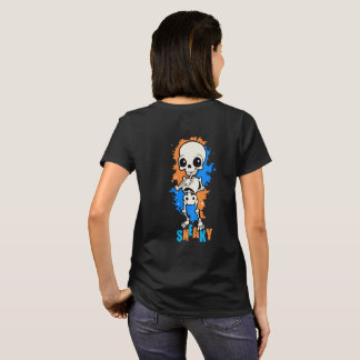 Snygg Skelett Kvinnors Halloween T-Shirt | S