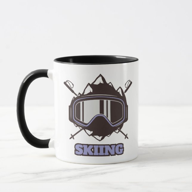 Snygg skidhjälm  mugg (Vänster)