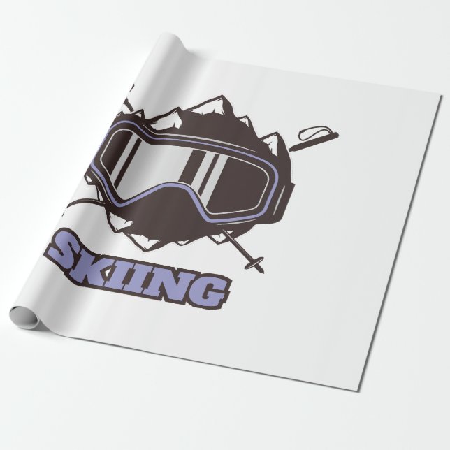 Snygg skidhjälm  presentpapper (Utrullad)