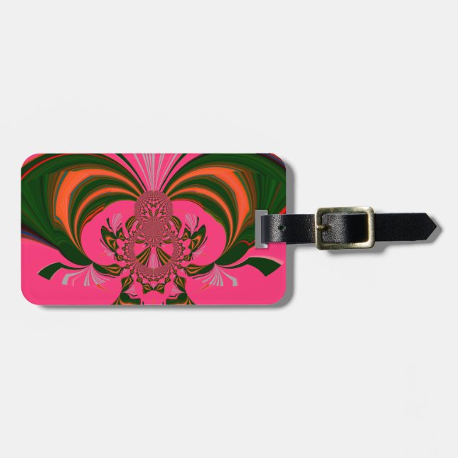 Snygg, skön afrikansk Shock rosa Red Golden Grönt Bagagebricka (Horisontell Framsida)