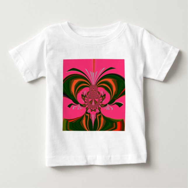 Snygg, skön afrikansk Shock rosa Red Golden Grönt T-shirt (Framsida)