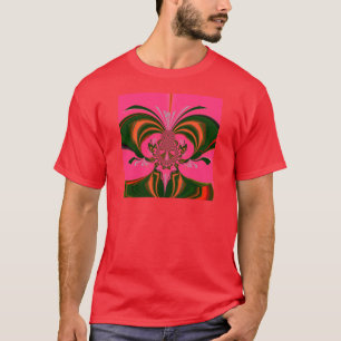 Snygg, skön afrikansk Shock rosa Red Golden Grönt Tee Shirt