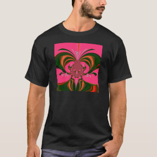Snygg, skön afrikansk Shock rosa Red Golden Grönt Tee Shirt