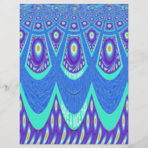 Snygg, skön, blå batik Skriv ut vektor Art