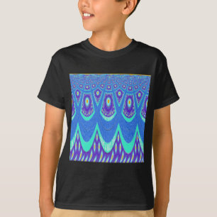 Snygg, skön, blå batik Skriv ut vektor Art T-shirt