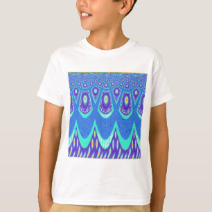 Snygg, skön, blå batik Skriv ut vektor Art T Shirt