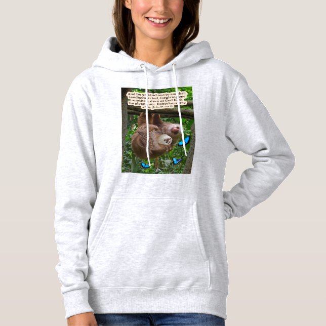 Snygg Sloth Scripture: Ephesian 4:32 T Shirt (Framsida)