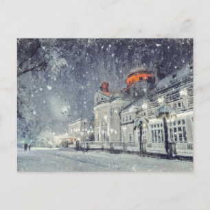 Snygg snö scen vykort