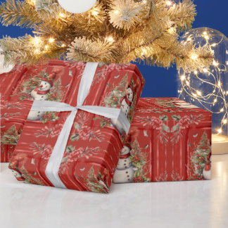 Snygg Snöman Elegant Julpresent Presentpapper