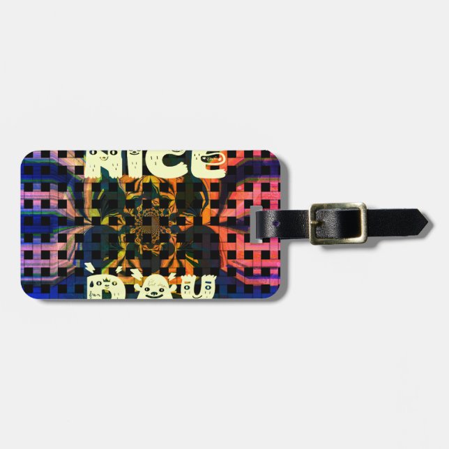 Snygg, snygg med en vektor för textutskrift på en  bagagebricka (Horisontell Framsida)