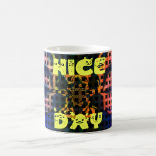 Snygg, snygg med en vektor för textutskrift på en kaffemugg