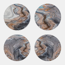 Snygg Snyggt Bronze, Grått, blå marmorerad