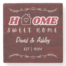 Snygg Snyggt Red Anpassningsbar par Namn Home