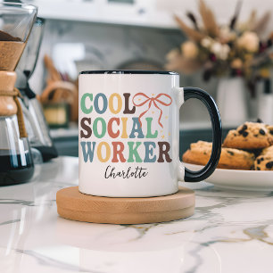 Snygg socialarbetare retro coquette specialmugg mugg