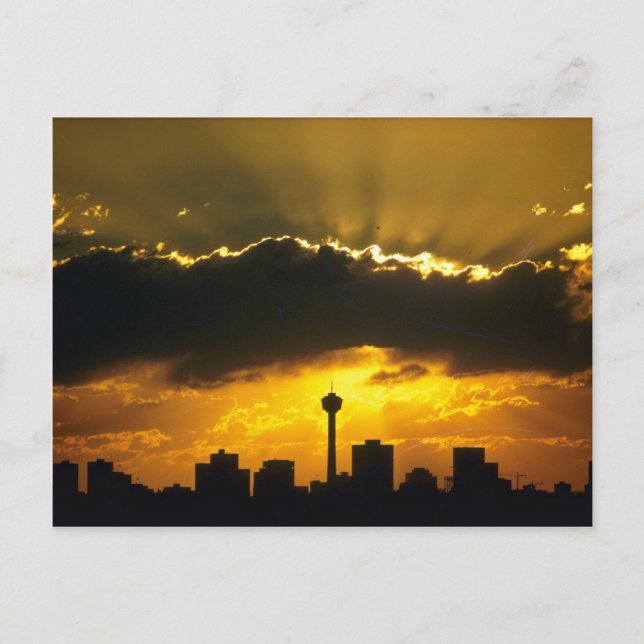 Snygg solnedgång: Calgary sunset, Alberta, Kanada Vykort (Framsida)