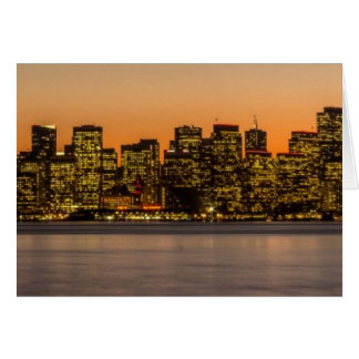 Snygg solnedgång i San Francisco Hälsningskort