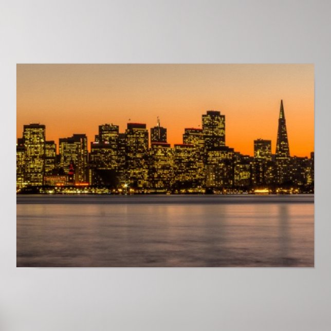 Snygg solnedgång i San Francisco Poster (Framsidan)