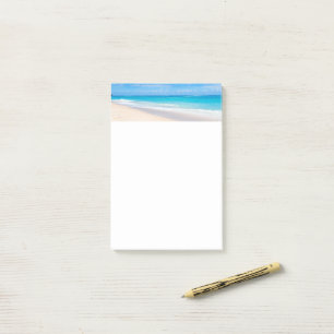 Snygg Solnys Tropical Beach Photo Post-it Block