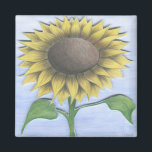 Snygg solros magnet<br><div class="desc">Denna vackra magnet är dekorerad med en speciell solrosa som skapades för min bästa vän Stacy. Stacy borttappad hennes kamp mot cancer 2020. Solblommor var hennes favorit,  jag önskar bara att jag skapat det här innan hon dog bort. Baserat på en originalbild biet av © One Artsy Momma.</div>