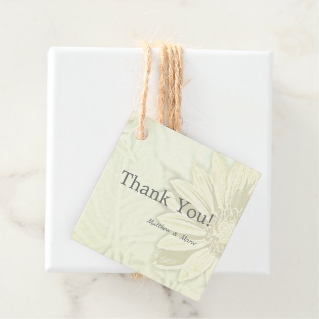 Snygg solrosdesign för Blommigten Gåvor Etiketter (På plats)