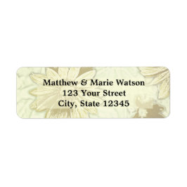 Snygg solrosdesign för Blommigten Returadress Etikett