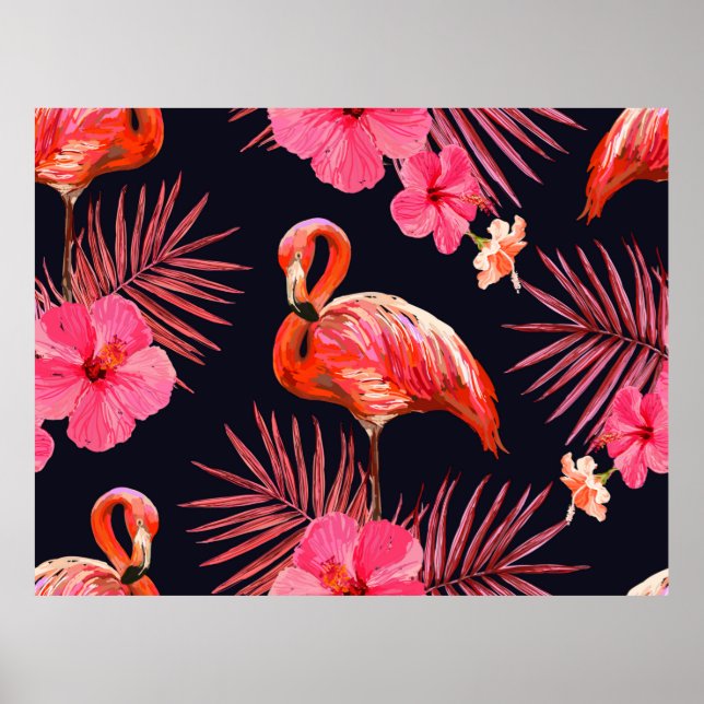 Snygg sömlös blommigt mönster backgroun poster (Framsidan)
