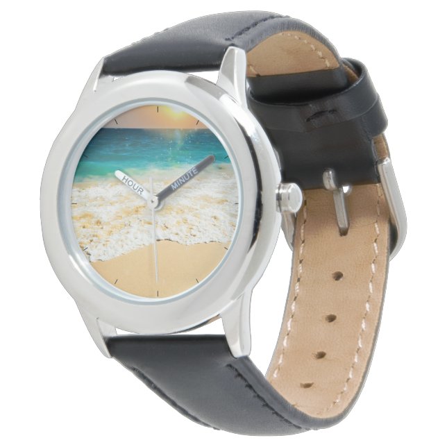 Snygg sommarklossfoto armbandsur (Vinklad)