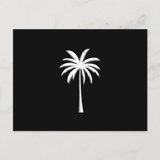 Snygg sommarlovssolnedgång Strand Palmtree Vykort (Framsida)