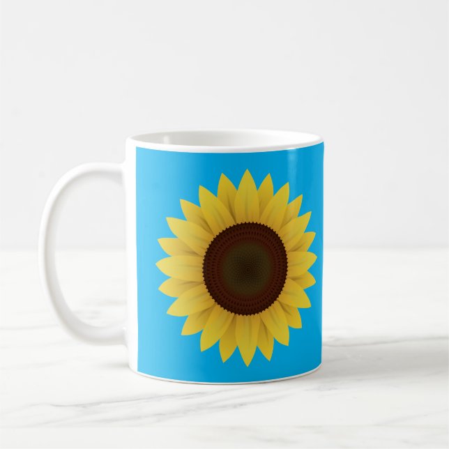 Snygg sommarsolros kaffemugg (Vänster)