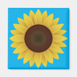 Snygg sommarsolros magnet