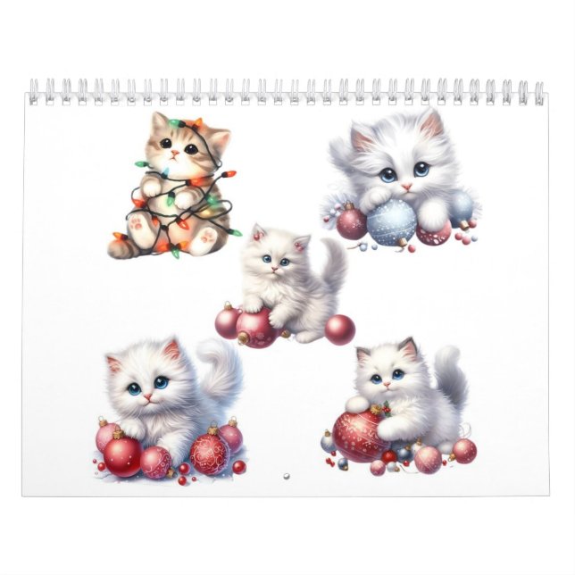 Snygg söß julkatt-räknare kalender 2026 (Omslag)