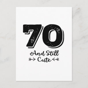 snygg söt 70-årsfirande citat vykort