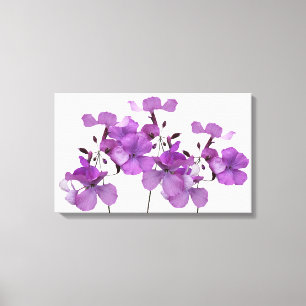 Snygg söt lila blommor modern blommigt konst canvastryck