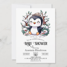 Snygg Söt Penguin Baby Shower