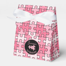 Snygg söt skugga av Rosa Black Puzzle Delar Presentaskar