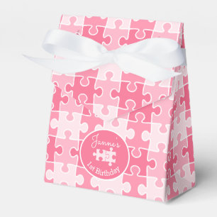 Snygg söt skugga av Rosa Puzzle Delar Presentaskar