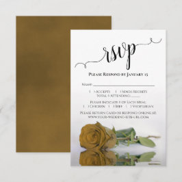 Snygg spegling av Golden Ochre Ro Bröllop OSA Kort