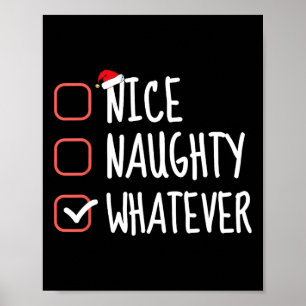 Snygg Spelar ingen roll jullista Santa List C Poster