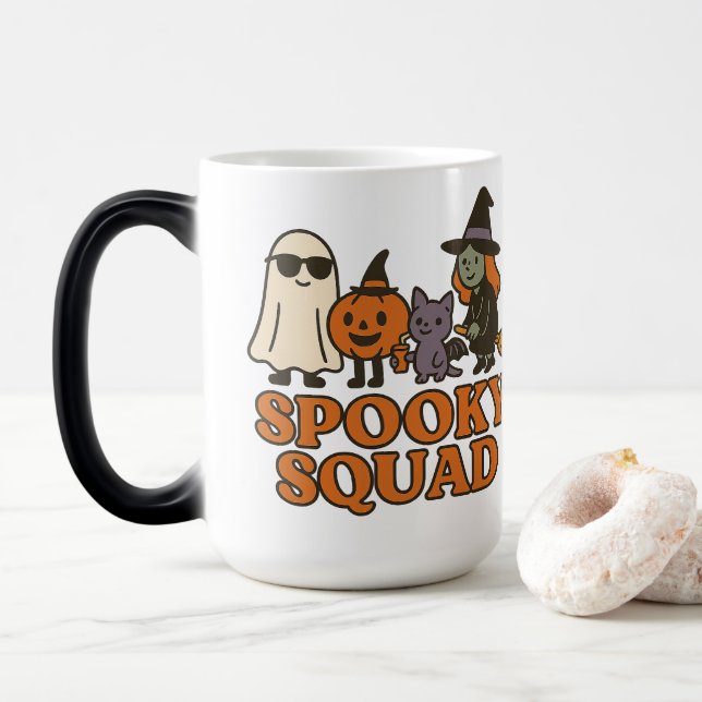 Snygg Spöktrupp Cute Ghost Witch Pumpkin Katt Desi Magisk Mugg (Med munk)