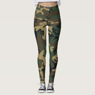 Snygg sportig och stilren kamouflage-mönster leggings