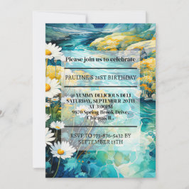 Snygg Springtime Bäck Födelsedagsfest Inbjudningar