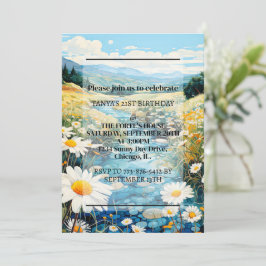 Snygg Springtime Meadow-Födelsedagsfest Inbjudningar