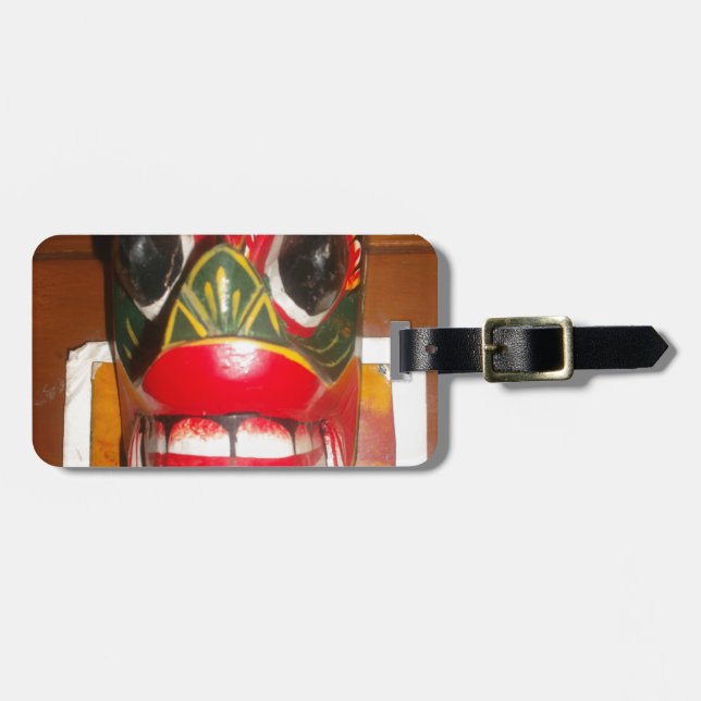 Snygg srilankesisk traditionell brandmaskkonst bagagebricka (Horisontell Framsida)