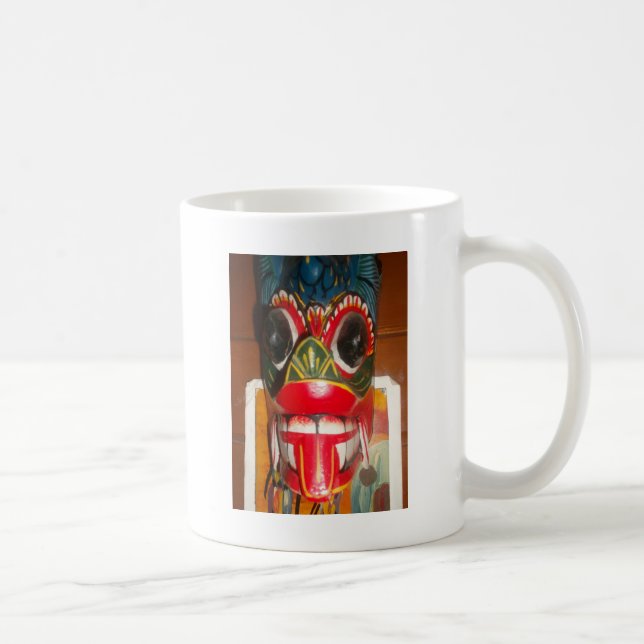 Snygg srilankesisk traditionell brandmaskkonst kaffemugg (Höger)