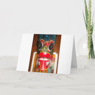 Snygg srilankesisk traditionell brandmaskkonst kort