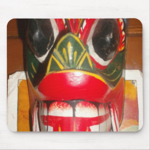 Snygg srilankesisk traditionell brandmaskkonst musmatta