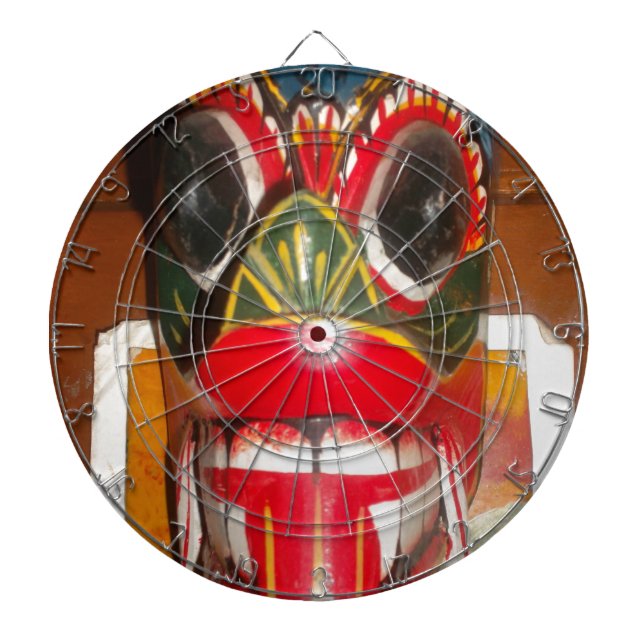 Snygg srilankesisk traditionell brandmaskkonst piltavla (Framsidan)